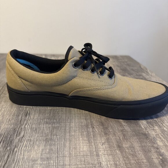 Vans Men’s Tan Canvas Low-Top Sneakers with Black Soles main image 9
